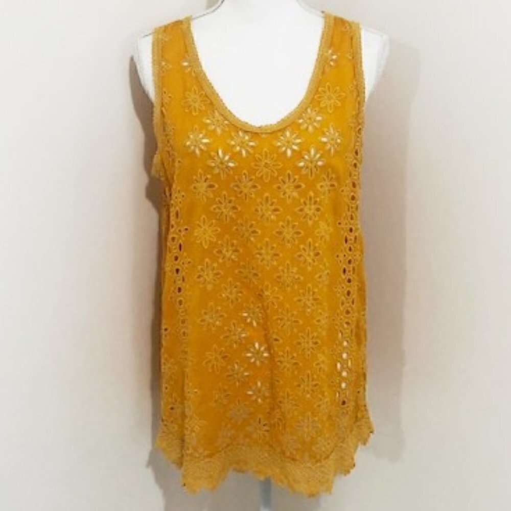 Johnny Was Carden Eyelet Tank Top In Persimmon